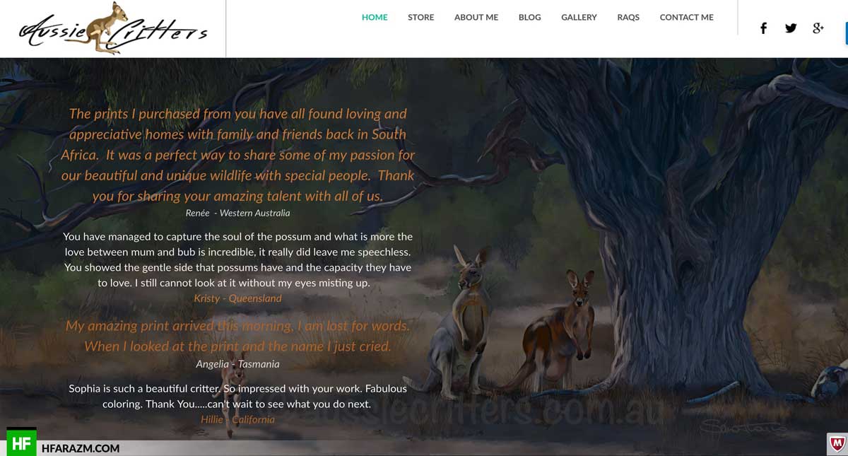 aussie-critters-testimonial-section-web-design-development-portfolio-hfarazm