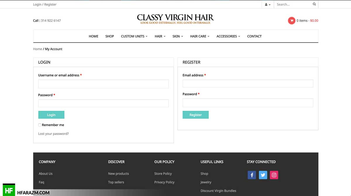 classy-virgin-hair-signup-page-web-development-portfolio-hfarazm