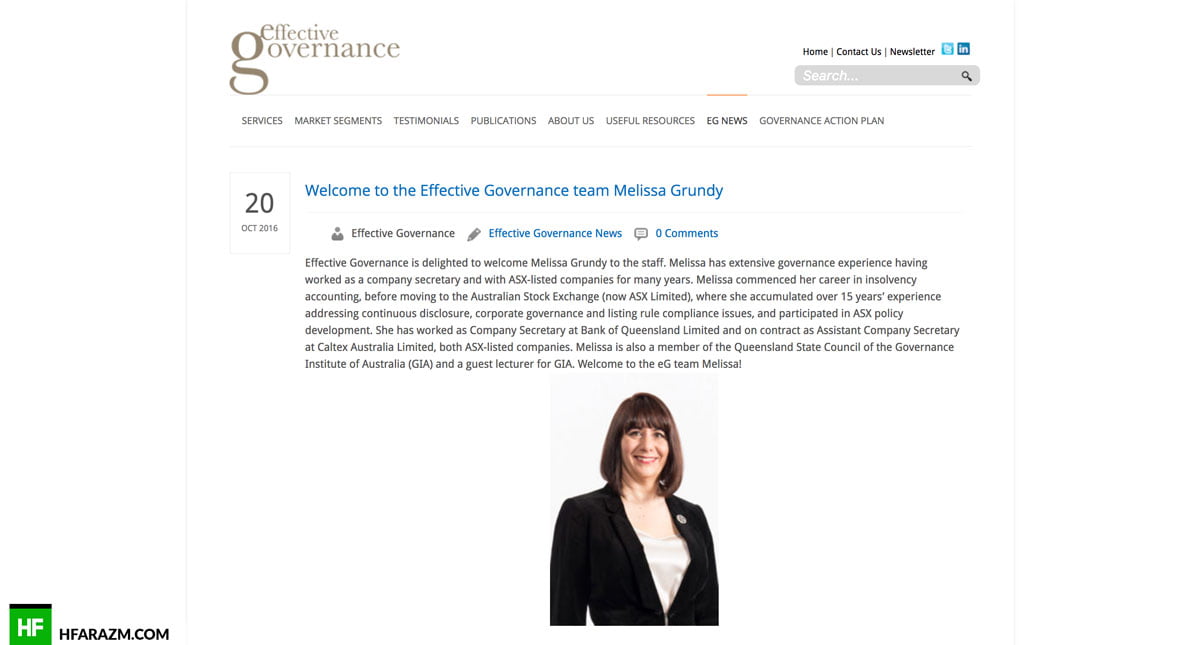 Website Review Portfolio Effective Governance Hfarazm Software