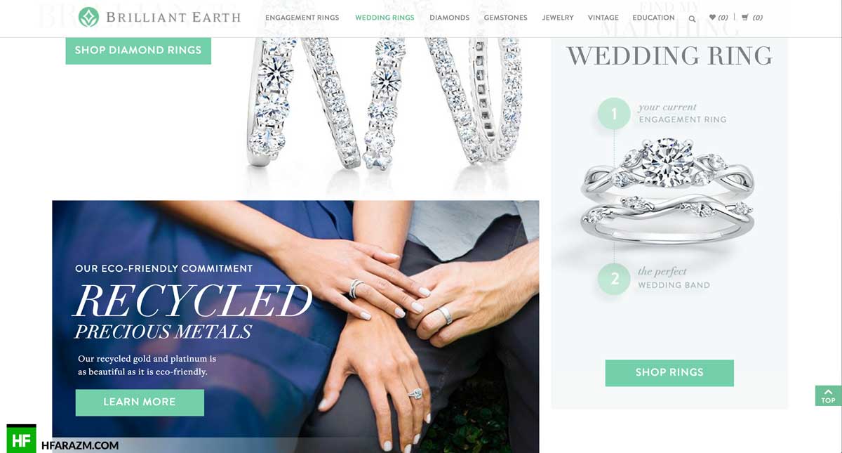 brilliant-earth-wedding-ring-collection-web design-development-optimization-seo-security-portfolio-hfarazm