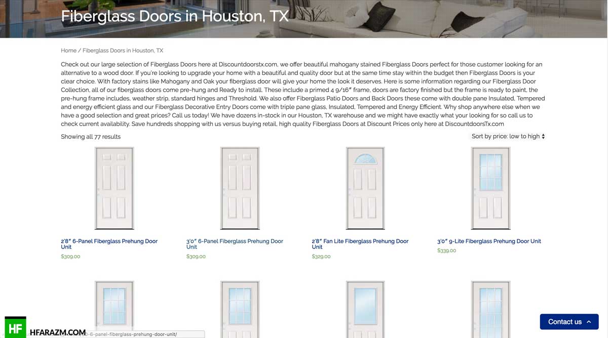 discount-doors-fiber-glass-showcase-web-design-development-portfolio-hfarazm