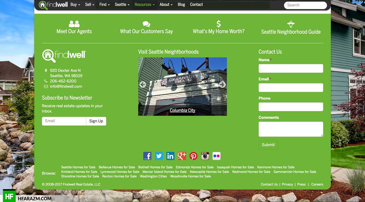 find-well-contact-us-page-web-design-development-seo-optimization-portfolio-hfarazm
