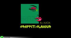 graffiti-glamour-makeup-artistry-hot-pink-lips-girly-logo-portfolio-design-agency-hfarazm-software