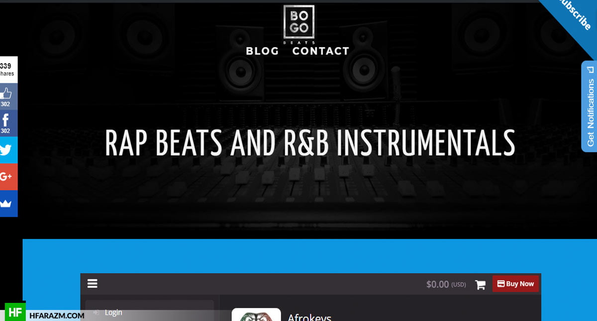 bogo-beats-home-page-web-design-portfolio-Hafrazm