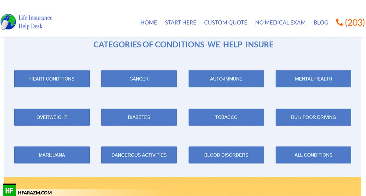 life-insurance-help-desk-categories-web-design-portfolio-Hafrazm