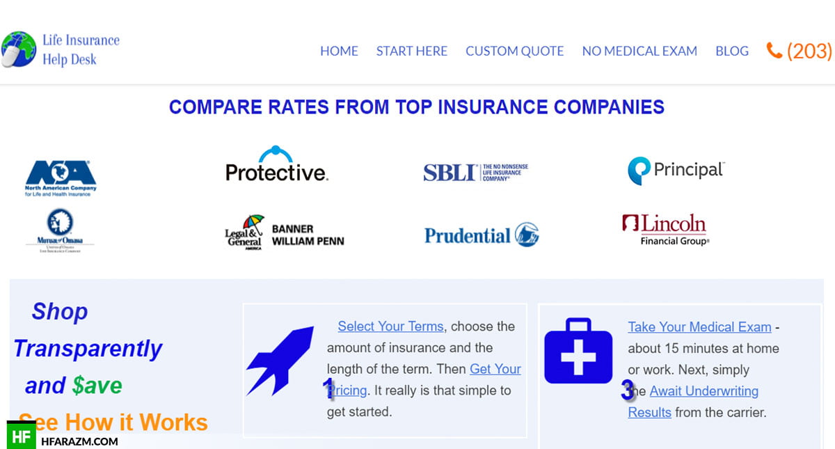 life-insurance-help-desk-compare-rate-web-design-portfolio-Hafrazm