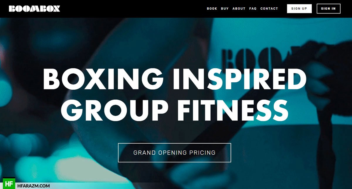 BoomBox Boxing Homepage Web Design and Development by Hfarazm Software