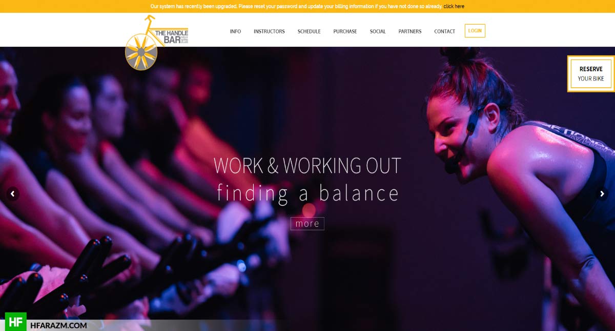 Handlebarcycling Home Page Web Design and Development by Hfarazm Software
